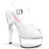GLEAM-608 Plateau Sandaletten - Transparent | Pleaser