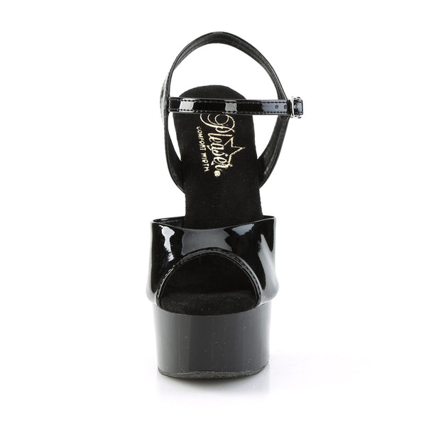 GLEAM-609 Plateau Sandaletten - Schwarz von Pleaser – Ansicht 2