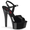 GLEAM-609 Plateau Sandaletten - Schwarz von Pleaser