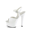 GLEAM-609 Plateau Sandaletten - Weiß von Pleaser – Ansicht 3