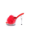 GLORY-501F-8 Marabu Pantoletten - Rot/Transparent von Fabulicious – Ansicht 3