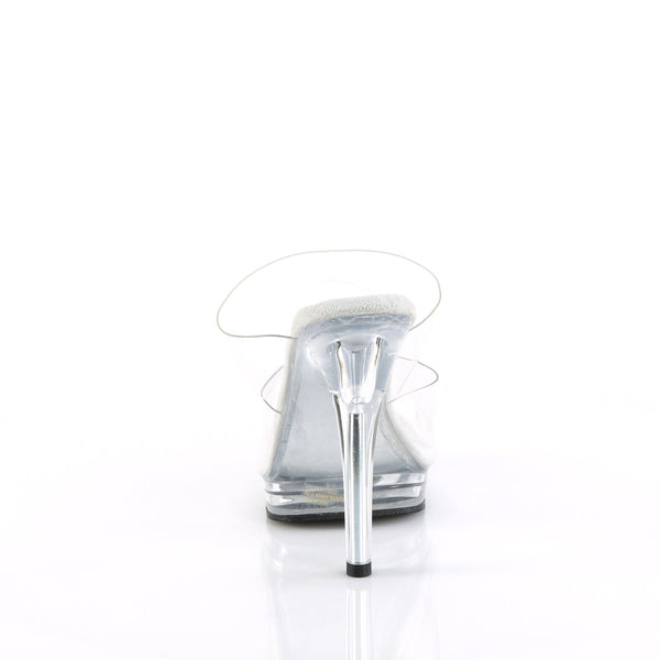 GLORY-502 High Heels Pantoletten - Transparent von Fabulicious – Ansicht 4