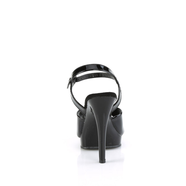 GLORY-509 High Heels Sandaletten - Lack Schwarz von Fabulicious – Ansicht 4