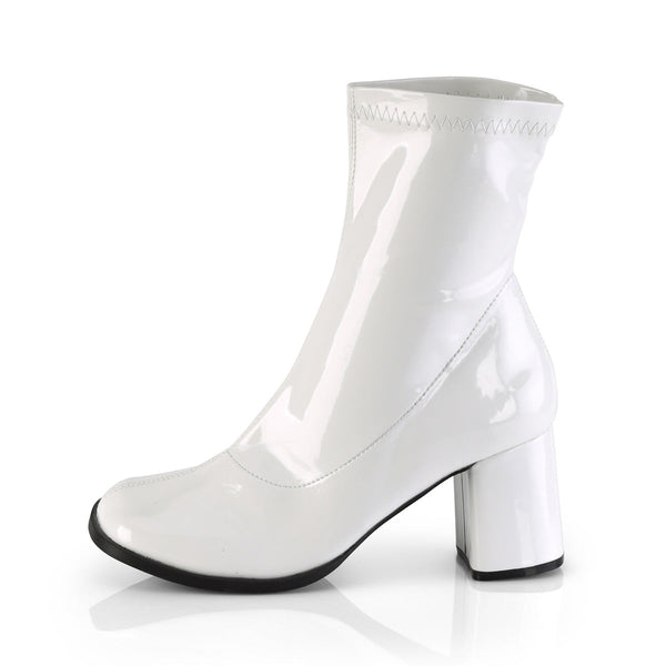 GOGO-150 Stiefeletten Weiß Lack | Funtasma