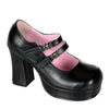 GOTHIKA-09 Plateau Pump Mary Janes schwarz matt von DemoniaCult