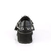 GRAVEDIGGER-03 Plateau Schuh schwarz Schnallen und Nieten Gothic von DemoniaCult – Ansicht 4