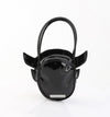 HB-112 Handtasche Teufelskopf Schwarz/Rot Lack von DemoniaCult – Ansicht 4
