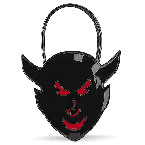 HB-112 Handtasche Teufelskopf Schwarz/Rot Lack von DemoniaCult