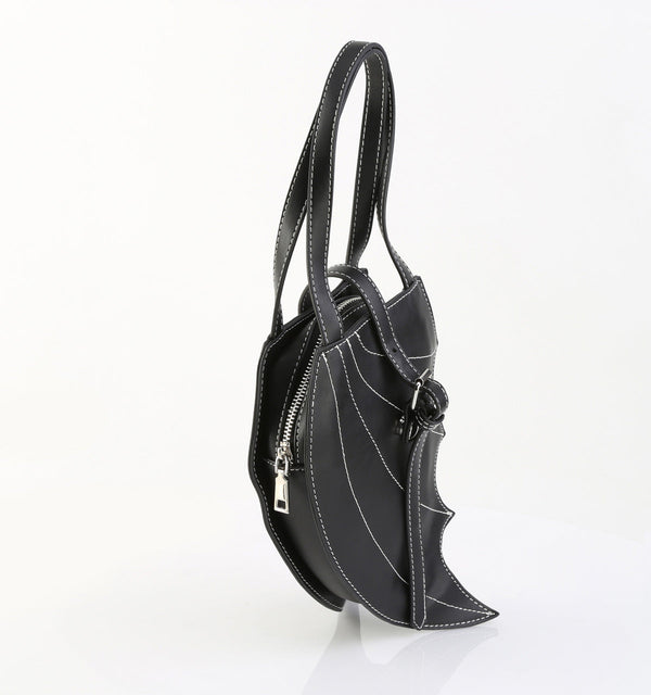 HB-215 Handtasche Fledermausflügel Schwarz von DemoniaCult – Ansicht 5