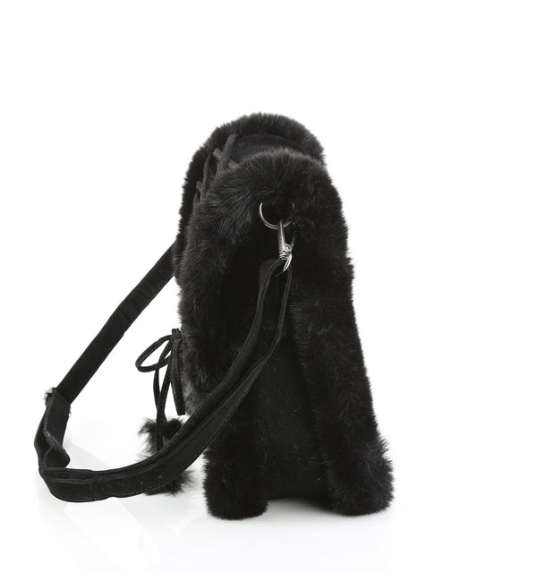 HB-663 Umhängetasche Herz Schwarz von DemoniaCult – Ansicht 3