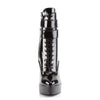 INDULGE-1026 Plateau Stiefeletten Schwarz Lack von Devious – Ansicht 2