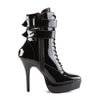INDULGE-1026 Plateau Stiefeletten Schwarz Lack von Devious – Ansicht 5