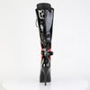 INDULGE-2028 Plateau Stiefel - Rot/Schwarz Lack von Devious – Ansicht 4
