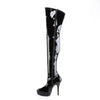 INDULGE-3000 Plateau Overknee Stiefel Schwarz Lack von Devious – Ansicht 3