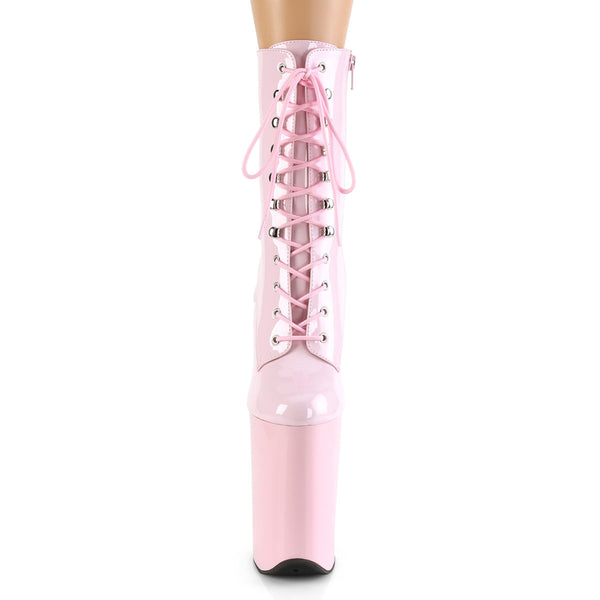 INFINITY-1020 Plateau Stiefeletten Lack Baby Pink von Pleaser – Ansicht 2
