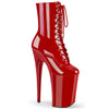 INFINITY-1020 Stiefelette Plateauschuhe Rot von Pleaser
