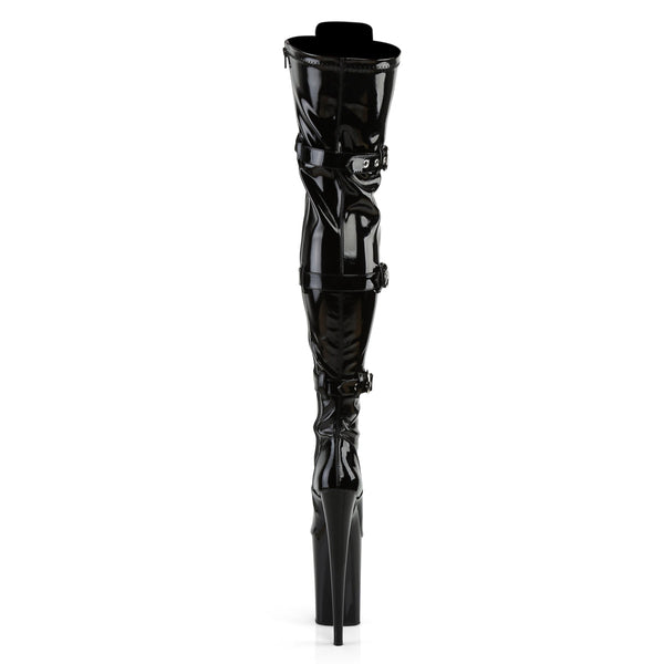 INFINITY-3028 Plateau Overknee Stiefel Schwarz Lack von Pleaser – Ansicht 4