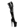 INFINITY-3028 Plateau Overknee Stiefel Schwarz Lack von Pleaser – Ansicht 5