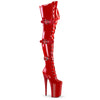 INFINITY-3028 - Plateau Overknee Stiefel - Rot Lack von Pleaser