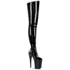 INFINITY-4000 Plateau Overknee Stiefel Schwarz Lack von Pleaser