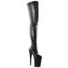 INFINITY-4000 Plateau Overknee Stiefel Schwarz von Pleaser