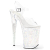 INFINITY-908MG Plateau Sandaletten weiss von Pleaser
