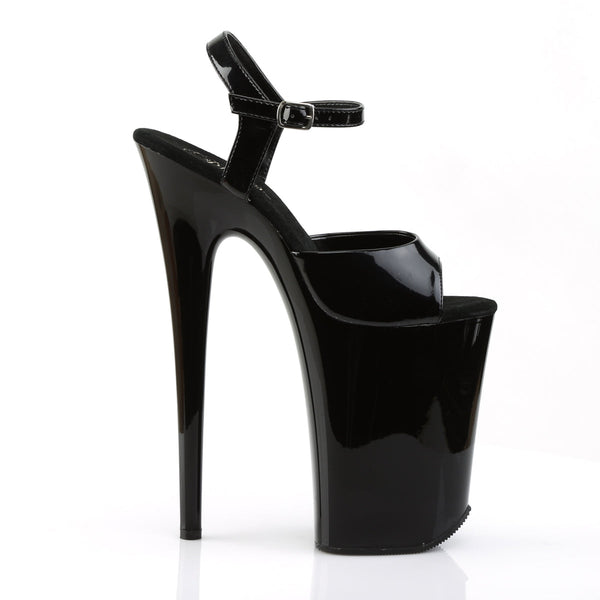 INFINITY-909 Plateau Sandaletten - Schwarz Lack von Pleaser – Ansicht 5