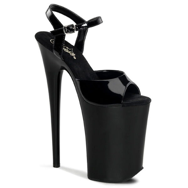 INFINITY-909 Plateau Sandaletten - Schwarz Lack von Pleaser