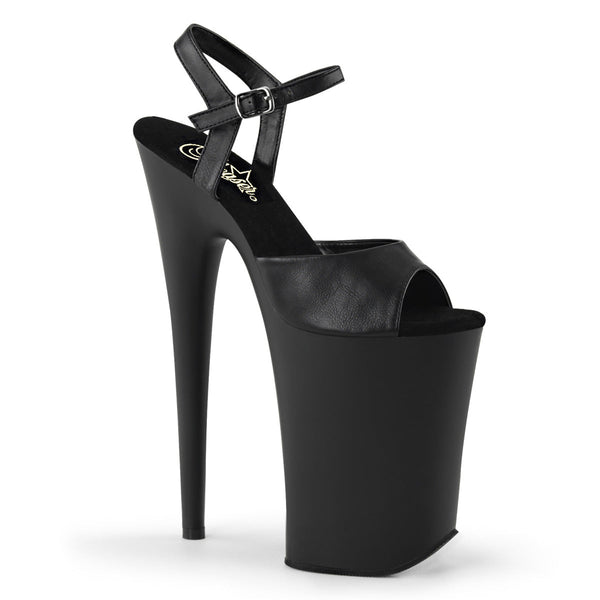 INFINITY-909 Plateau Sandaletten Schwarz Matt von Pleaser