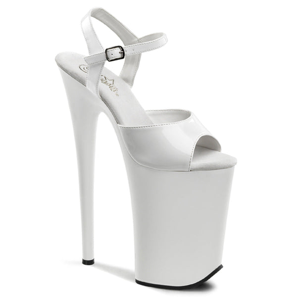INFINITY-909 Sandalette Plateauschuhe Weiß von Pleaser