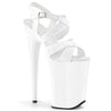 INFINITY-997 Plateau Sandaletten Lack Weiß | Pleaser
