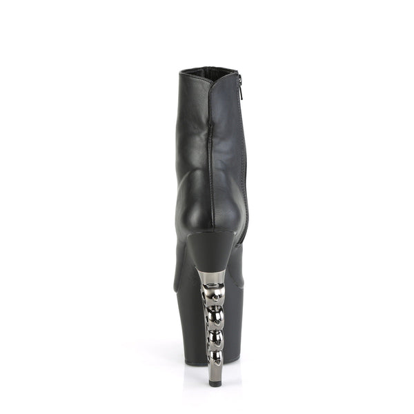 IRONGRIP-1042 Plateau Stiefeletten Silber/Schwarz von Pleaser – Ansicht 4