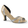 JENNA-03 Sandaletten Pumps beige von Pleaser Pink Label