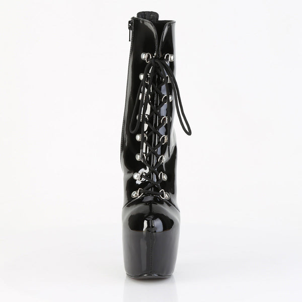 JUBILANT-1014 Plateau Stiefeletten Schwarz Lack von Pleaser – Ansicht 2
