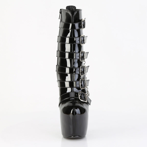 JUBILANT-1015 Plateau Stiefeletten Schwarz Lack von Pleaser – Ansicht 2