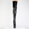 JUBILANT-3000 Overkneestiefel Plateauschuhe Schwarz von Pleaser – Ansicht 2