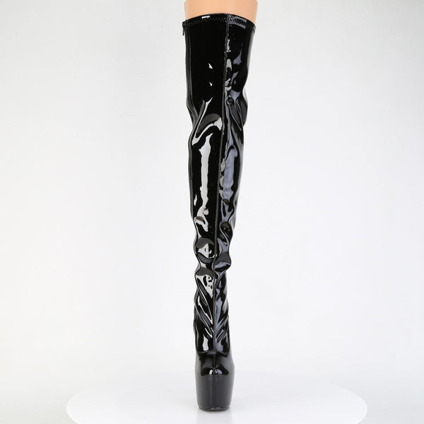 JUBILANT-3000 Overkneestiefel Plateauschuhe Schwarz von Pleaser – Ansicht 2