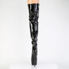 JUBILANT-3000 Overkneestiefel Plateauschuhe Schwarz von Pleaser – Ansicht 4
