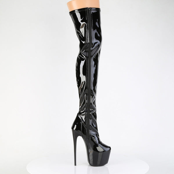 JUBILANT-3000 Overkneestiefel Plateauschuhe Schwarz von Pleaser – Ansicht 5