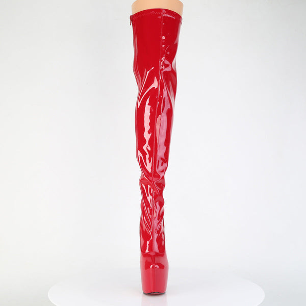 JUBILANT-3000 Plateau Overkneestiefel Rot von Pleaser – Ansicht 2