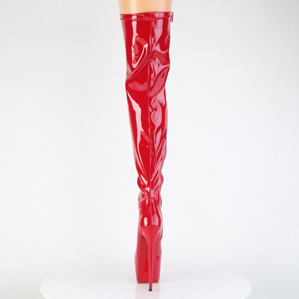 JUBILANT-3000 Plateau Overkneestiefel Rot von Pleaser – Ansicht 4