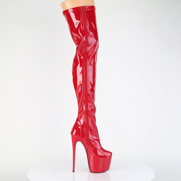 JUBILANT-3000 Plateau Overkneestiefel Rot von Pleaser – Ansicht 5