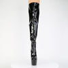 JUBILANT-3006 Plateau Overkneestiefel Schwarz Lack von Pleaser – Ansicht 2