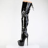 JUBILANT-3007 Plateau Overkneestiefel Schwarz Lack von Pleaser – Ansicht 3
