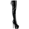 JUBILANT-3007 Plateau Overkneestiefel Schwarz Lack von Pleaser