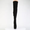 JUBILANT-3007 FS Plateau Overkneestiefel Schwarz Velour von Pleaser – Ansicht 2