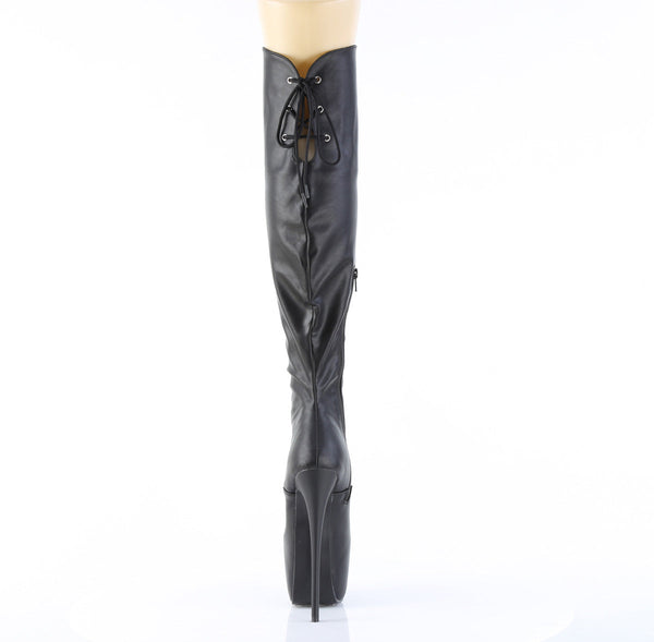 JUBILANT-3012 Plateau Stiefel Schwarz Matt von Pleaser – Ansicht 4