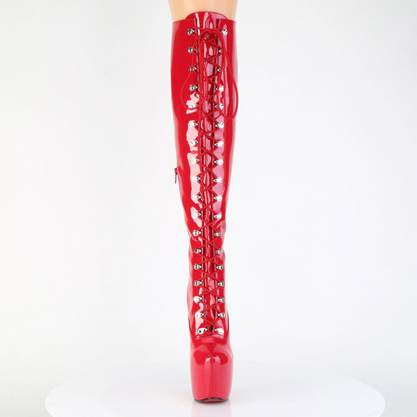 JUBILANT-3012 Plateau Stiefel Rot von Pleaser – Ansicht 2
