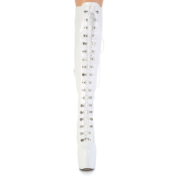 JUBILANT-3012 Plateau Stiefel Weiß von Pleaser – Ansicht 2