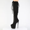 JUBILANT-3012FS Plateau Stiefel Schwarz Velour von Pleaser – Ansicht 3